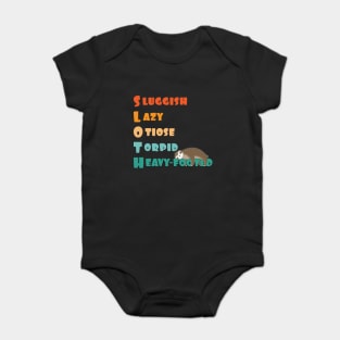 funny sloth definition and meaning Baby Bodysuit